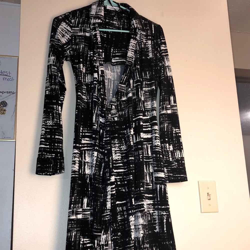 Calvin Klein Long Sleeve Wrap Dress, Size 2